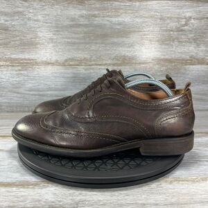 Johnston & Murphy 1850 Men's Brown Leather Wingtip Oxfords Dress Shoes Size 8.5
